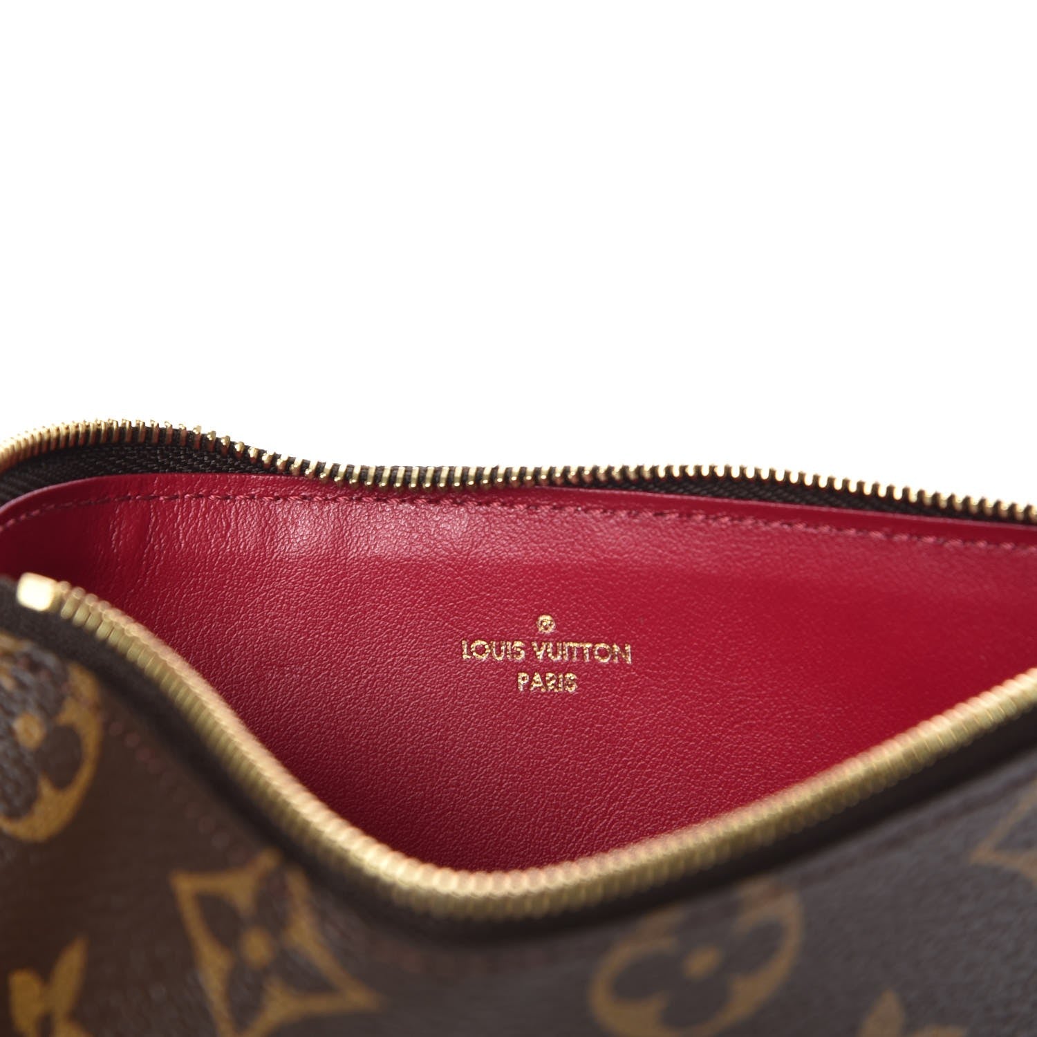 Louis Vuitton Monogram Felicie Chain Wallet Zippered Insert Fuchsia 6 of 6