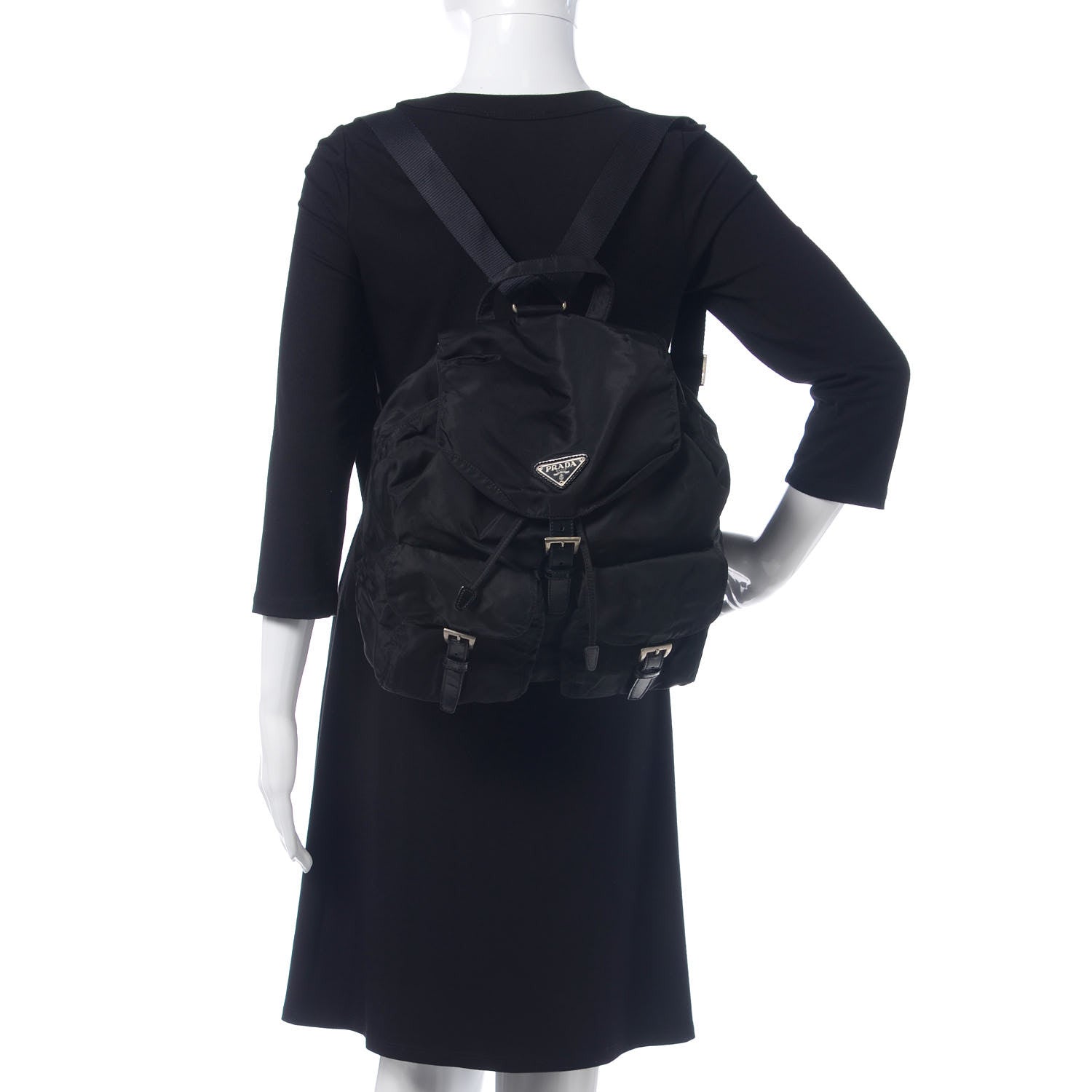Prada Tessuto Nylon Vela Backpack Black 2 of 11