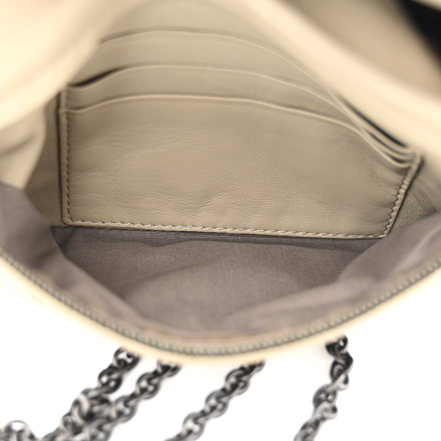 Nappa Intrecciato Mini Chain Messenger Fume