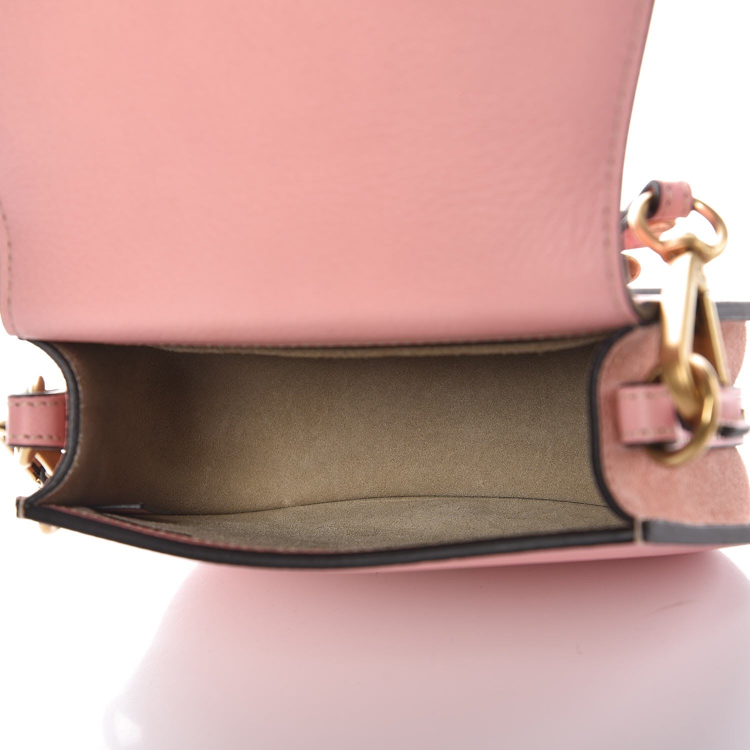Chloe Calfskin Suede Small Nile Bracelet Bag Washed Pink 5 of 7