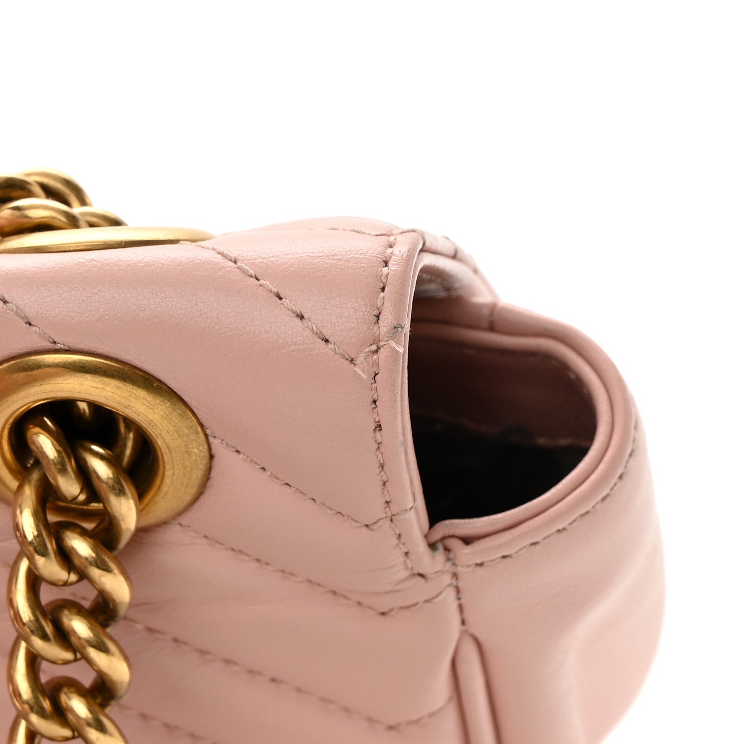 Gucci Calfskin Matelasse Small GG Marmont Shoulder Bag Perfect Pink 14 of 15