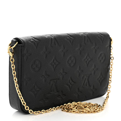 Louis Vuitton Empreinte Pochette Felicie Chain Wallet Black 3 of 11