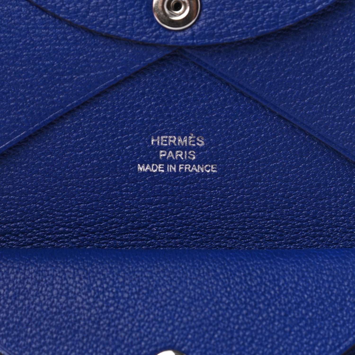 Hermes Chevre Mysore Calvi Duo Card Case Bleu Electrique 6 of 7