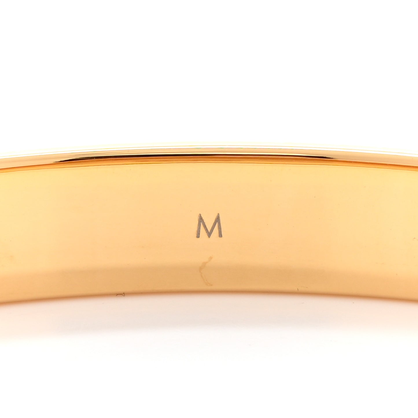 Brass Crystal Monogram Nanogram Strass Cuff M Gold