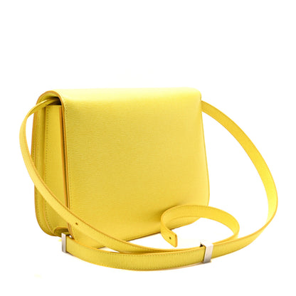 Celine Liege Calfskin Medium Classic Box Flap Bag Fluo Yellow 2 of 9