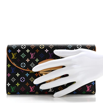 Louis Vuitton Monogram Multicolor Eugenie Wallet Black Grenade 2 of 9
