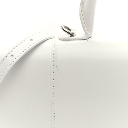 Balenciaga Shiny Box Calfskin Tonal B Hourglass Stretch Top Handle Bag White 10 of 10