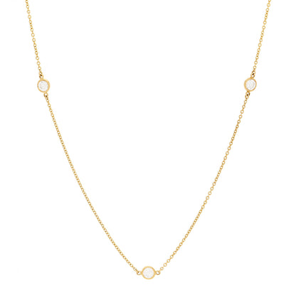 Tiffany 18K Yellow Gold Diamond .75ctw 5 Station Diamonds by the Yard Necklace 1 of 6