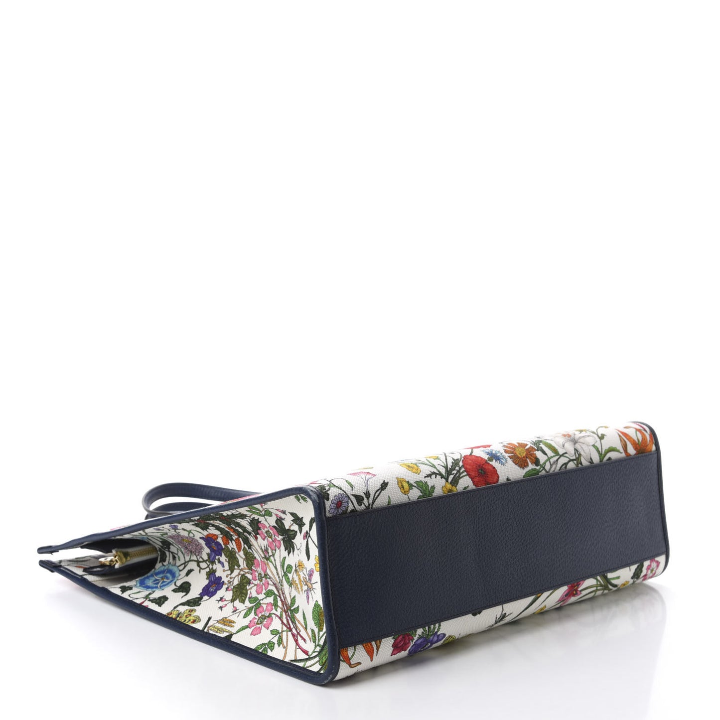 Canvas Large Flora Tote Navy Multicolor