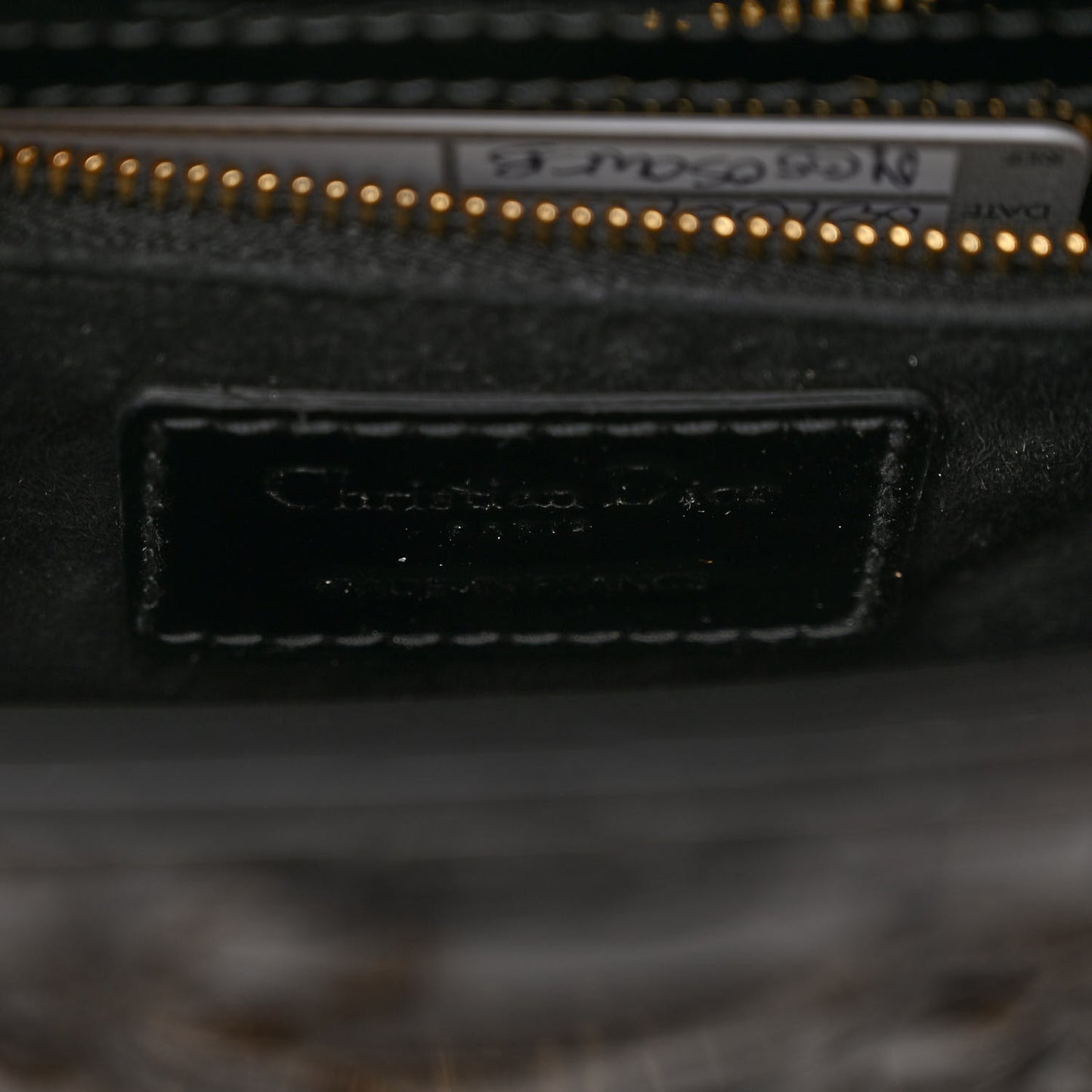 Patent Cannage Mini Lady Dior Black