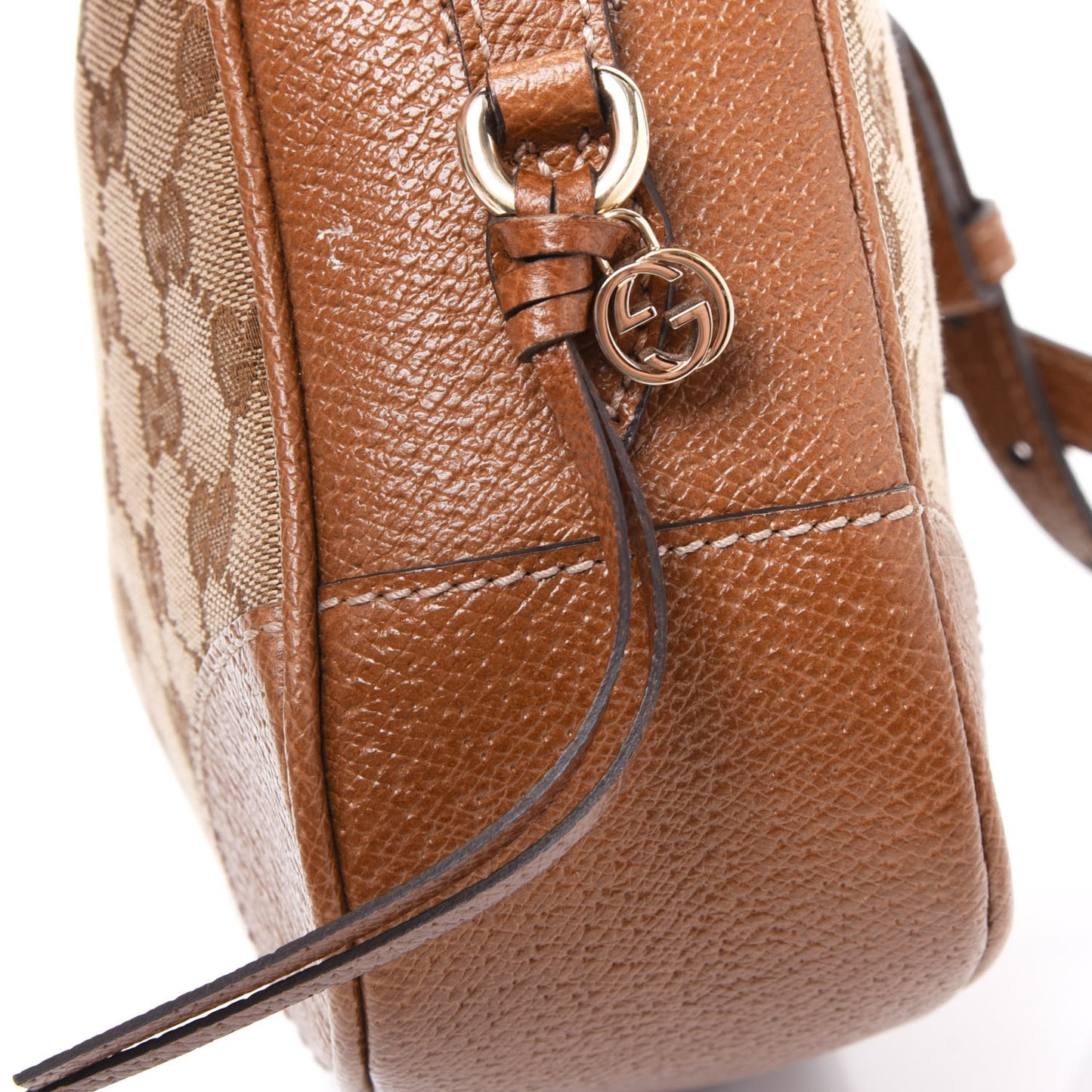 Monogram Mini Bree Messenger Bag Beige Tabacco