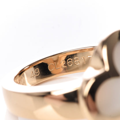Van Cleef & Arpels 18K Yellow Gold Mother of Pearl Pure Alhambra Ring 49 4.75 6 of 7