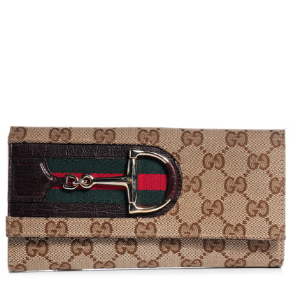 Gucci Monogram Hasler Continental Wallet Dark Brown 1 of 7