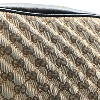 Gucci Monogram Matelasse Diagonal Small GG Marmont Chain Shoulder Bag Beige Black 10 of 11