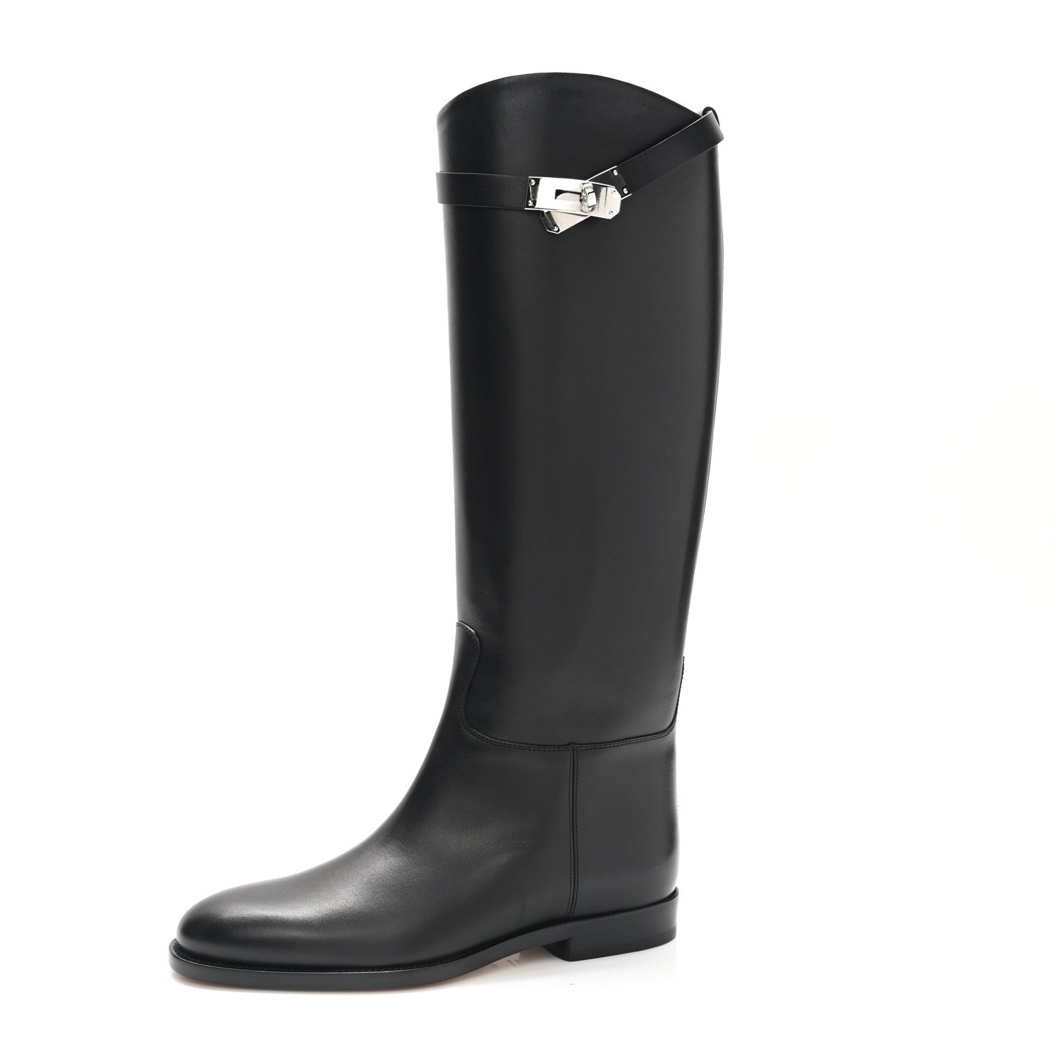 Hermes Box Kelly Jumping Boots 37 Black 1 of 9