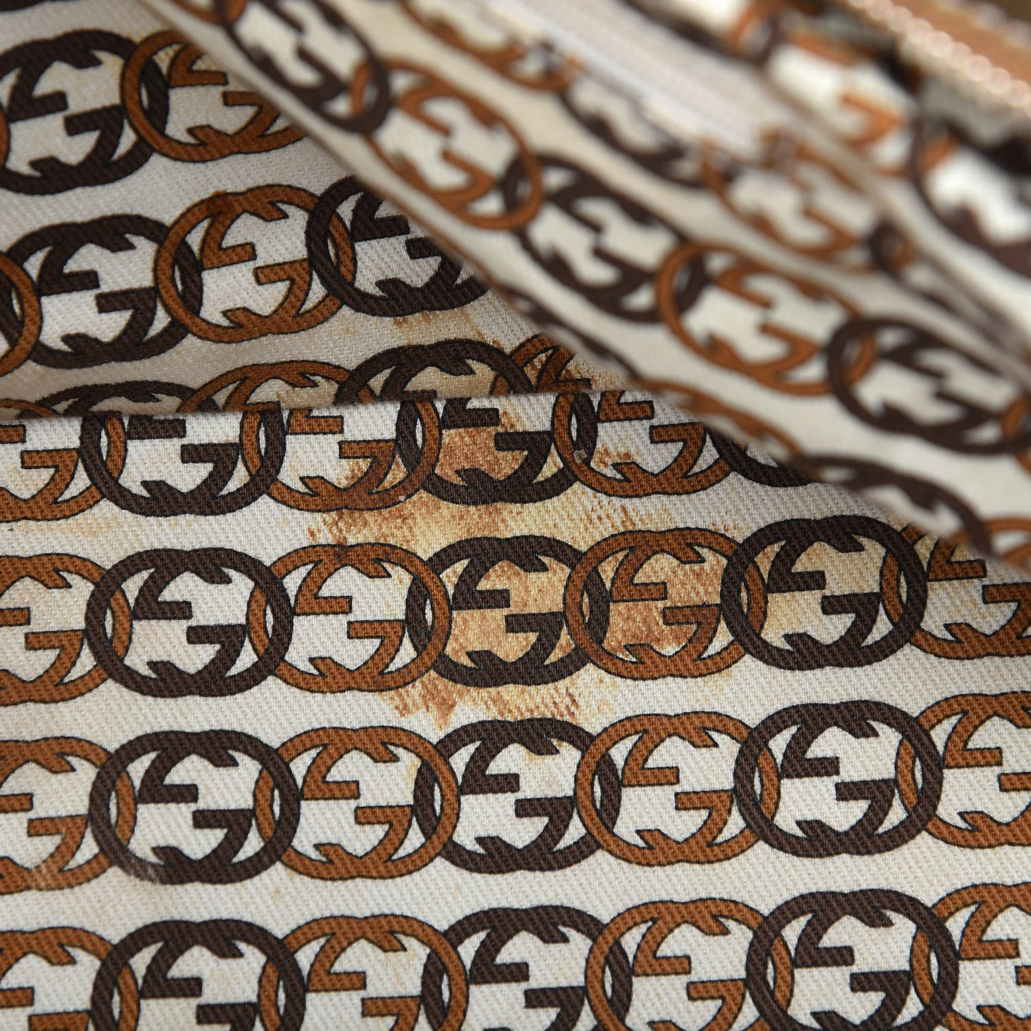 Gucci Monogram Small Princy Satchel Metallic 10 of 11