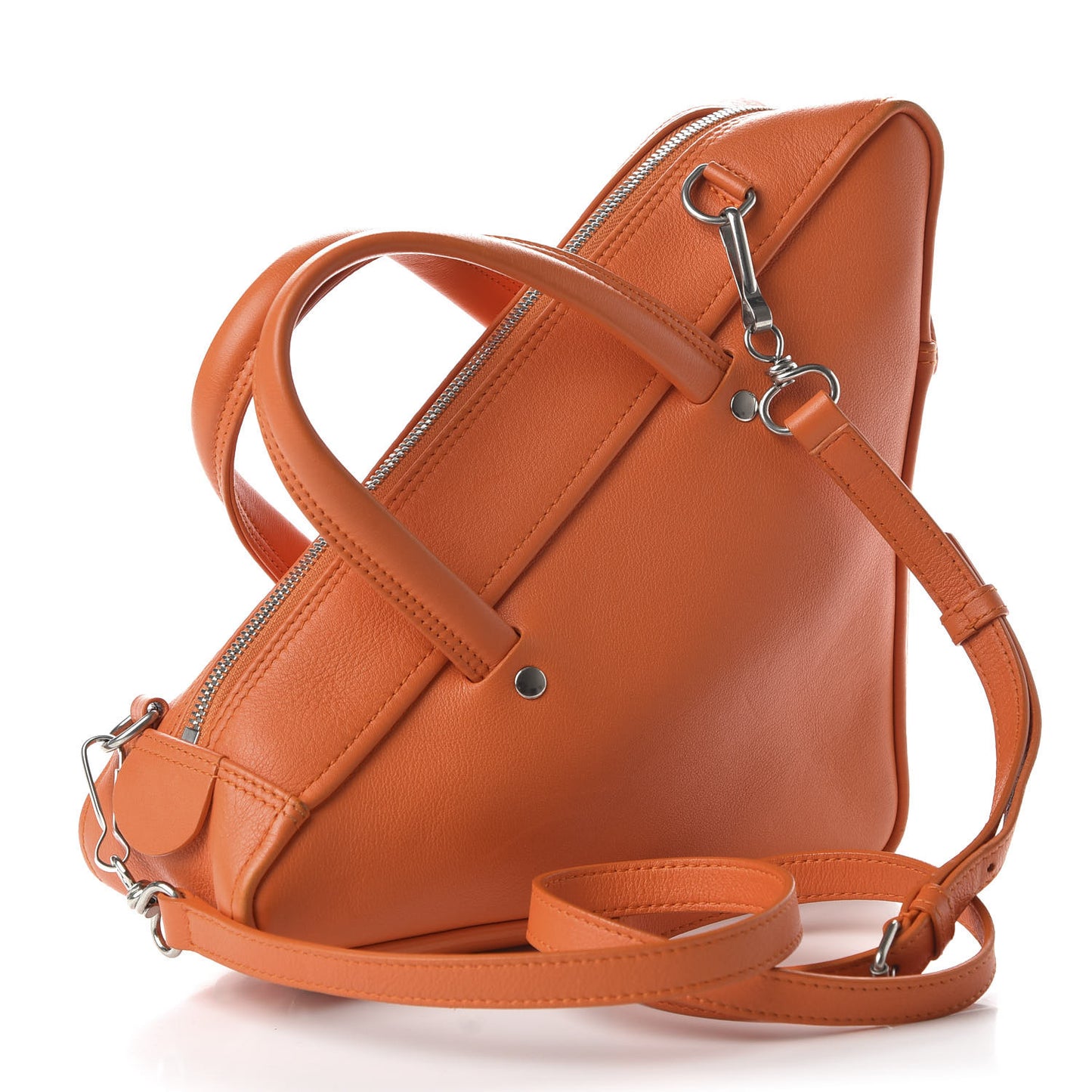 Calfskin S Triangle Duffle Orange