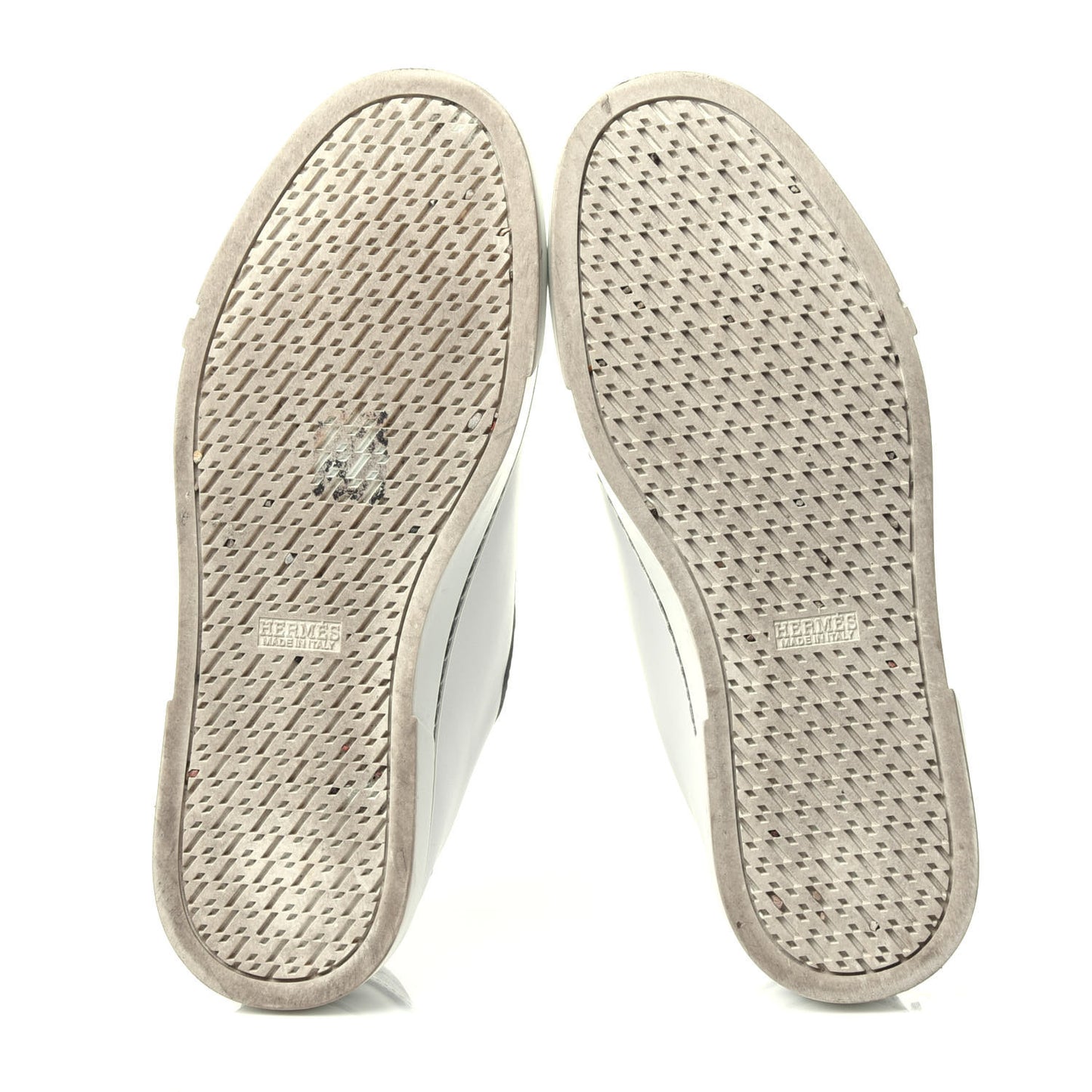 Calfskin Epsom Womens Velvet Sneakers 37 White Silver