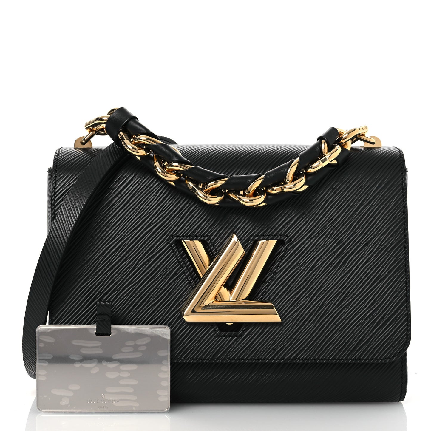 Epi Twist Braided Strap Shoulder Bag MM Black