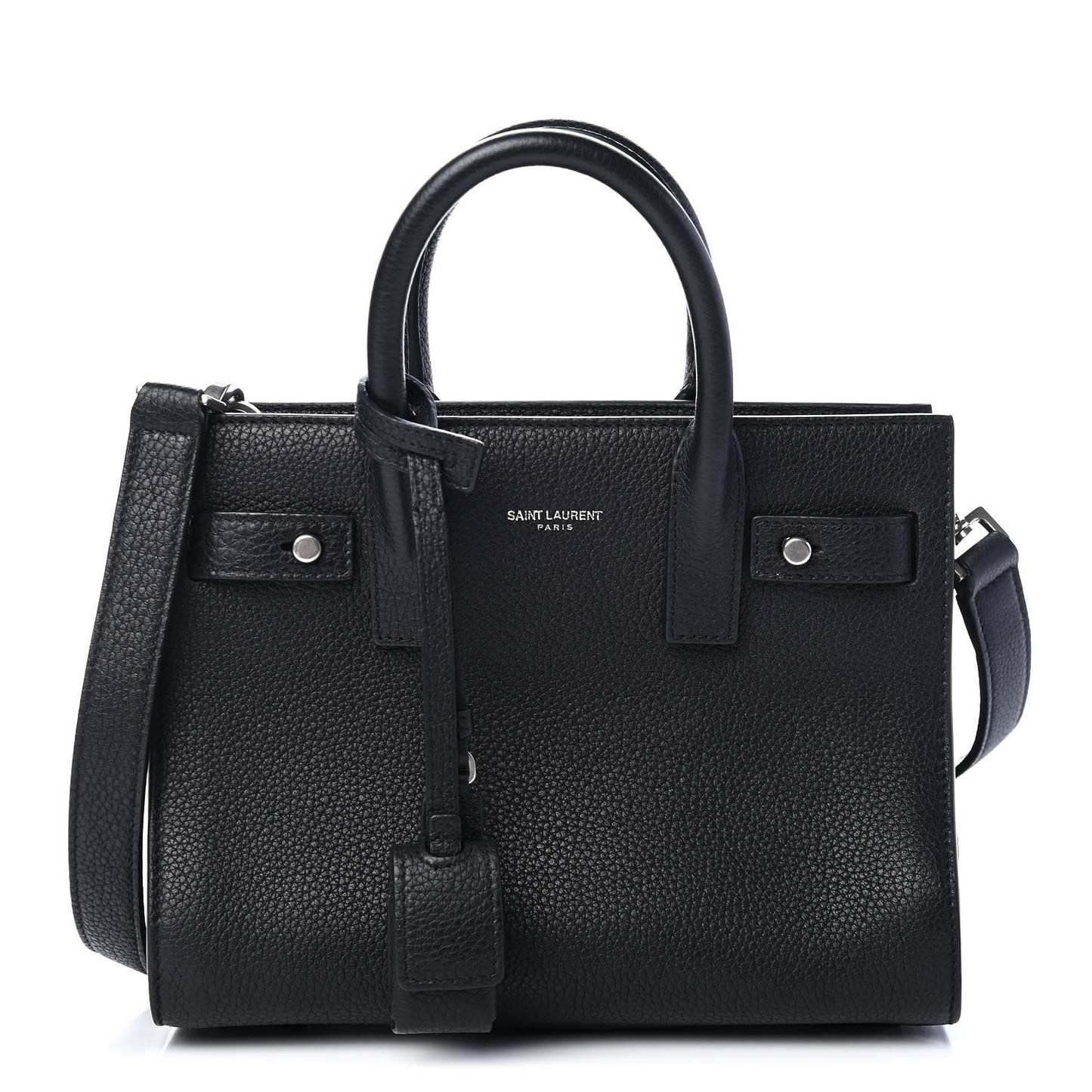 Grained Calfskin Nano Sac De Jour Souple Black