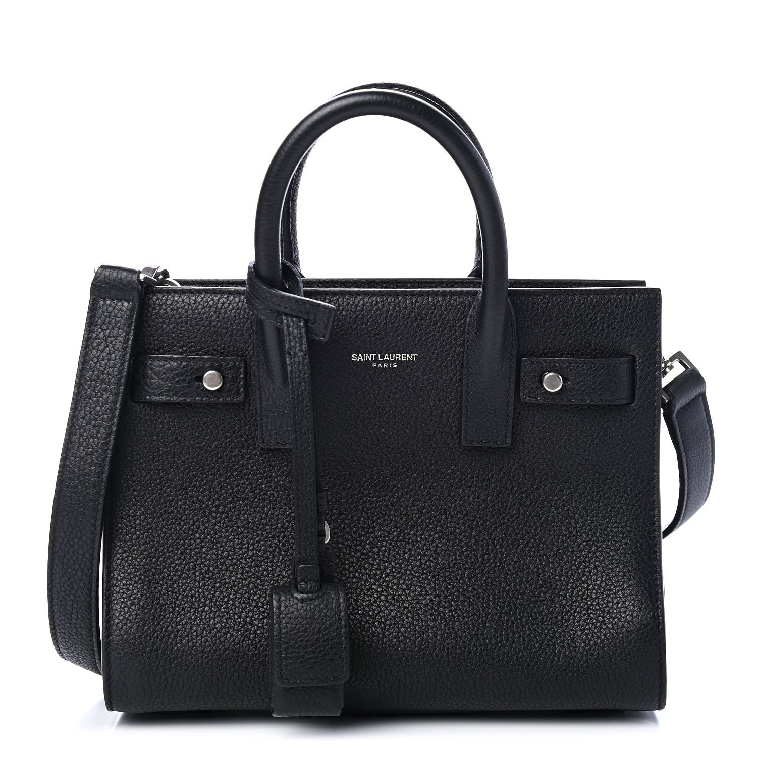 Saint Laurent Grained Calfskin Nano Sac De Jour Souple Black 1 of 8