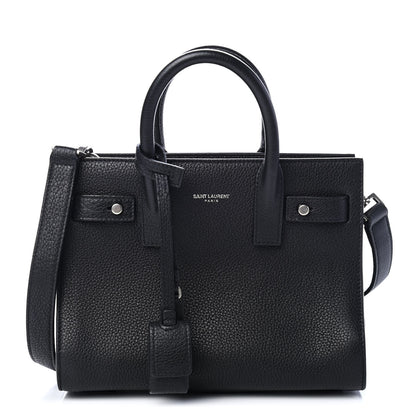 Saint Laurent Grained Calfskin Nano Sac De Jour Souple Black 1 of 8