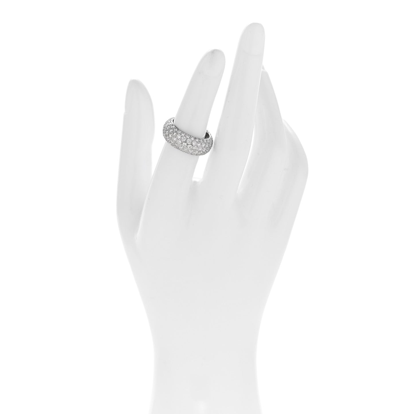 Platinum Diamond Five Row Etoile Band Ring 50 5.5