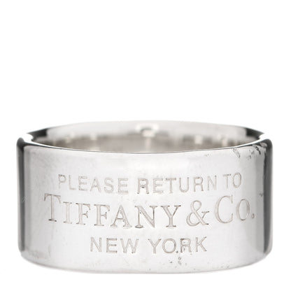 Tiffany Sterling Silver Wide Return to Tiffany Ring 59 8.75 1 of 6