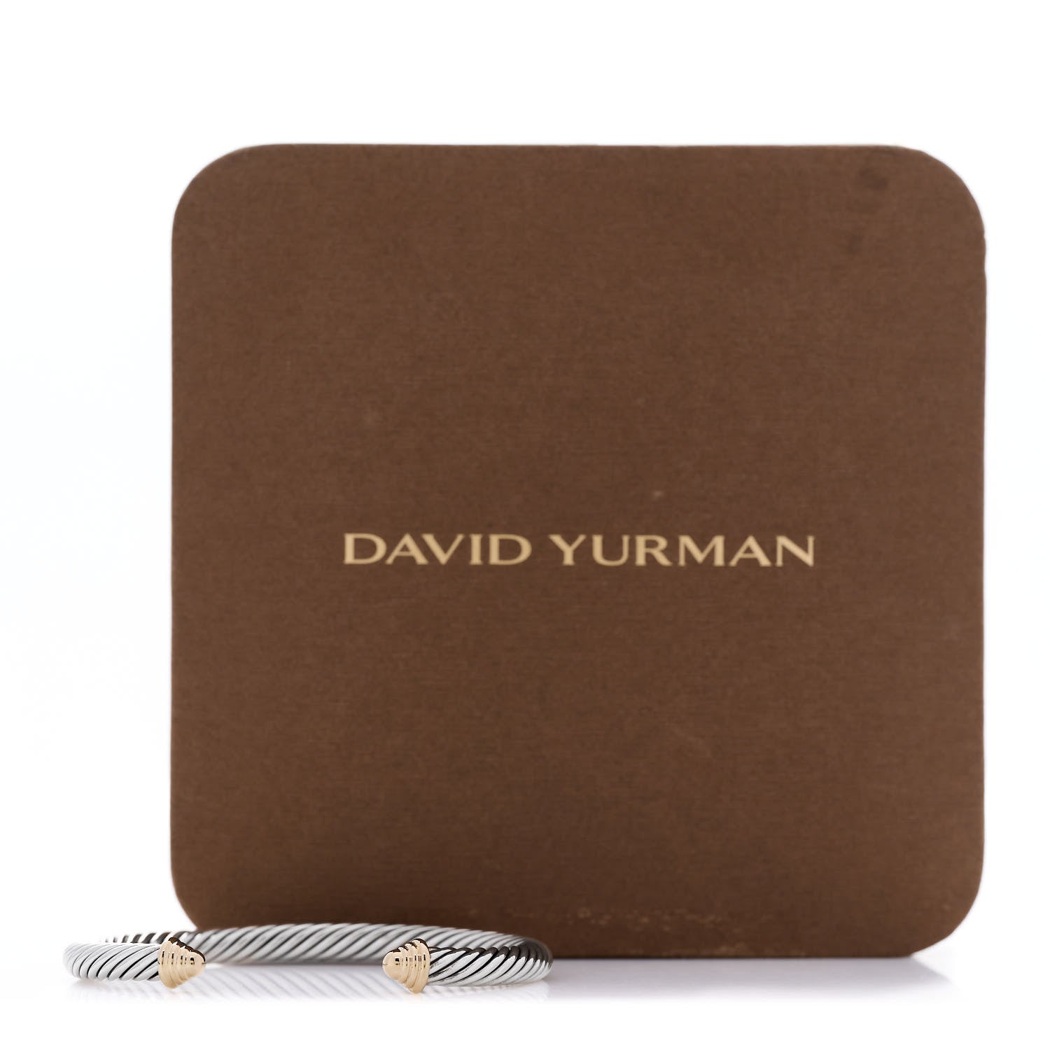 David Yurman Sterling Silver 14K Yellow Gold 5mm Cable Classics Bracelet 5 of 5