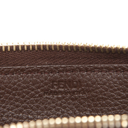 Fendi Zucca Vitello Artic Zip Around Wallet Tobacco Castagna 7 of 7