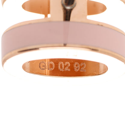 Hermes Rose Gold Lacquered Mini Pop H Earrings Rose Sakura 3 of 4