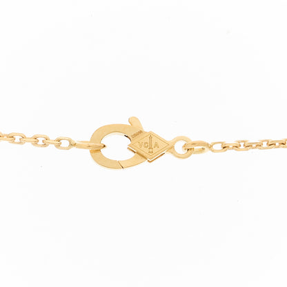 Van Cleef & Arpels 18k Yellow Gold Mother of Pearl Lucky Alhambra Butterfly Pendant Necklace 4 of 6