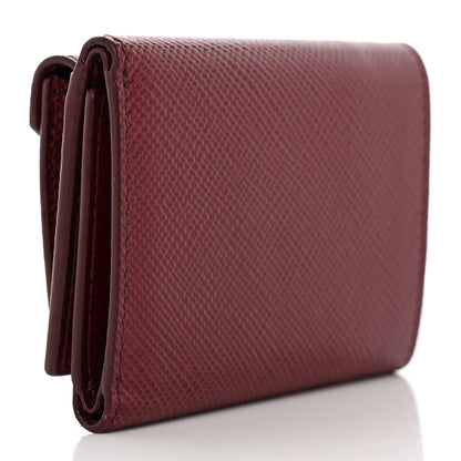 Prada Saffiano Metal Small Tri-Fold Wallet Cerise 3 of 8