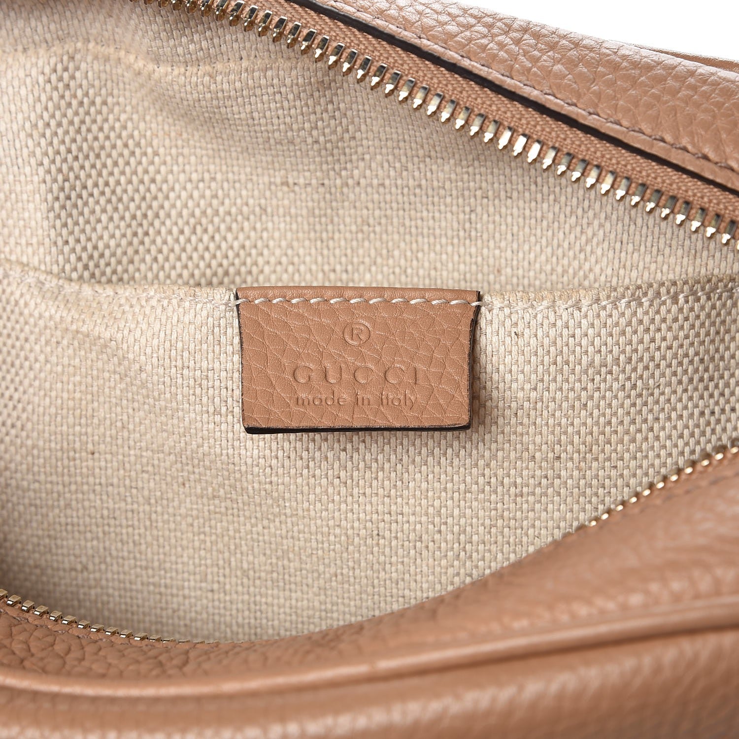 Gucci Pebbled Calfskin Small Soho Disco Bag Rose Beige 6 of 7