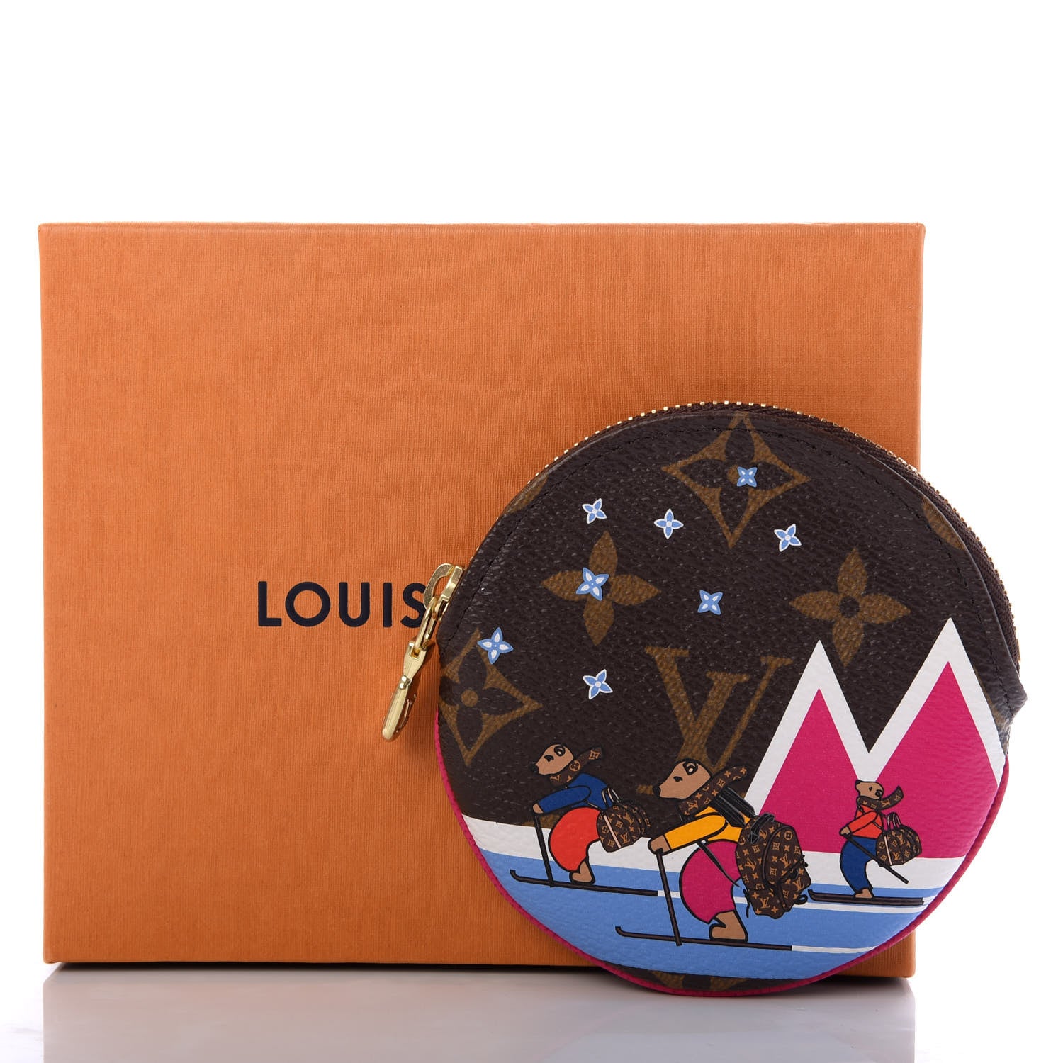 Louis Vuitton Monogram 2018 Christmas Animation Round Coin Purse 7 of 7