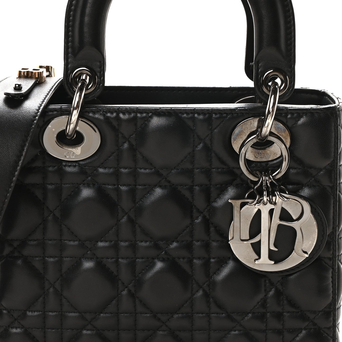 Lambskin Cannage Small My ABCDior Lady Dior Black