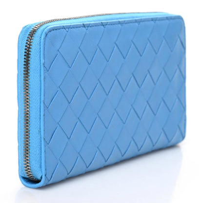 Bottega Veneta Nappa Intrecciato Zip Around Wallet Swimming Pool 3 of 6