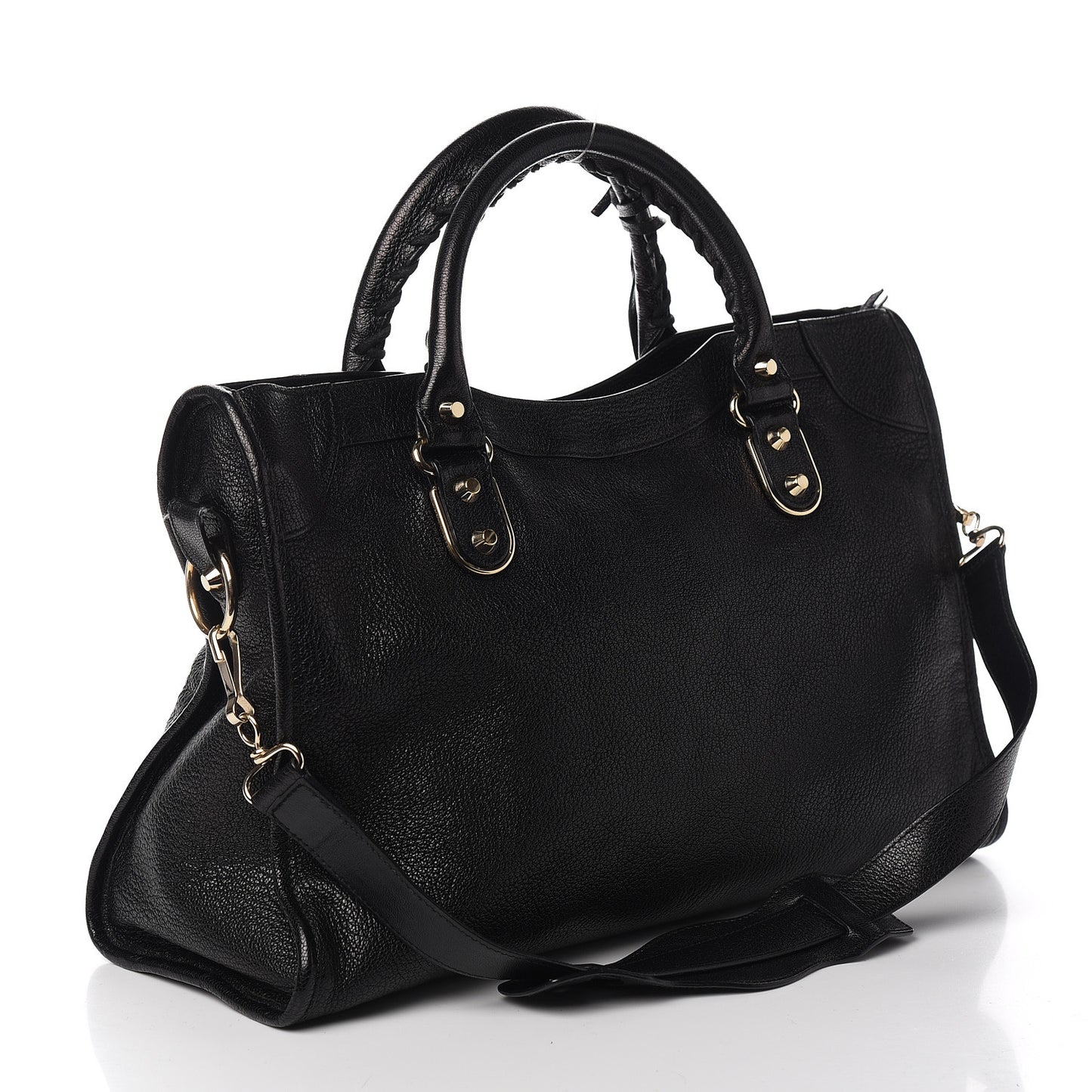 Chevre Gold Metallic Edge Hardware City Black