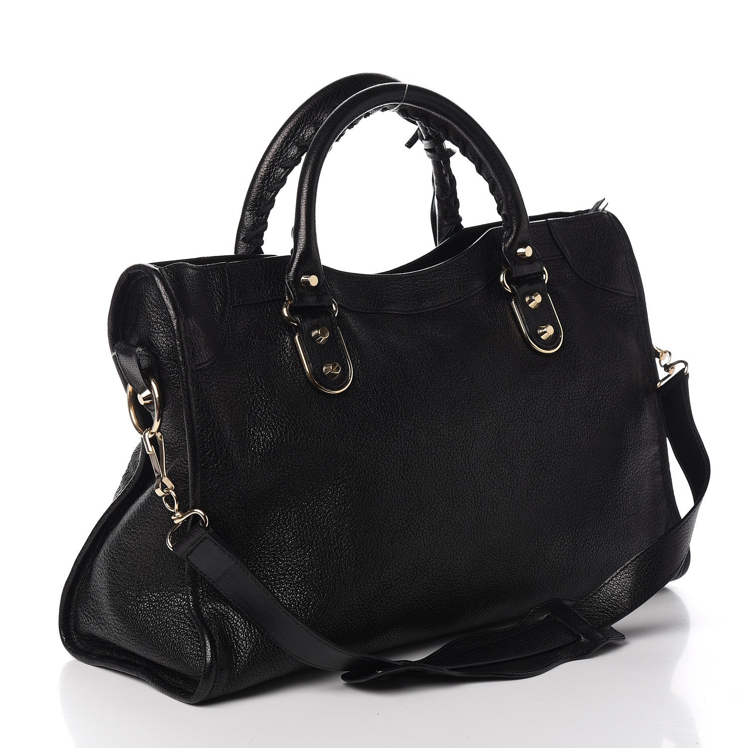 Balenciaga Chevre Gold Metallic Edge Hardware City Black 2 of 11