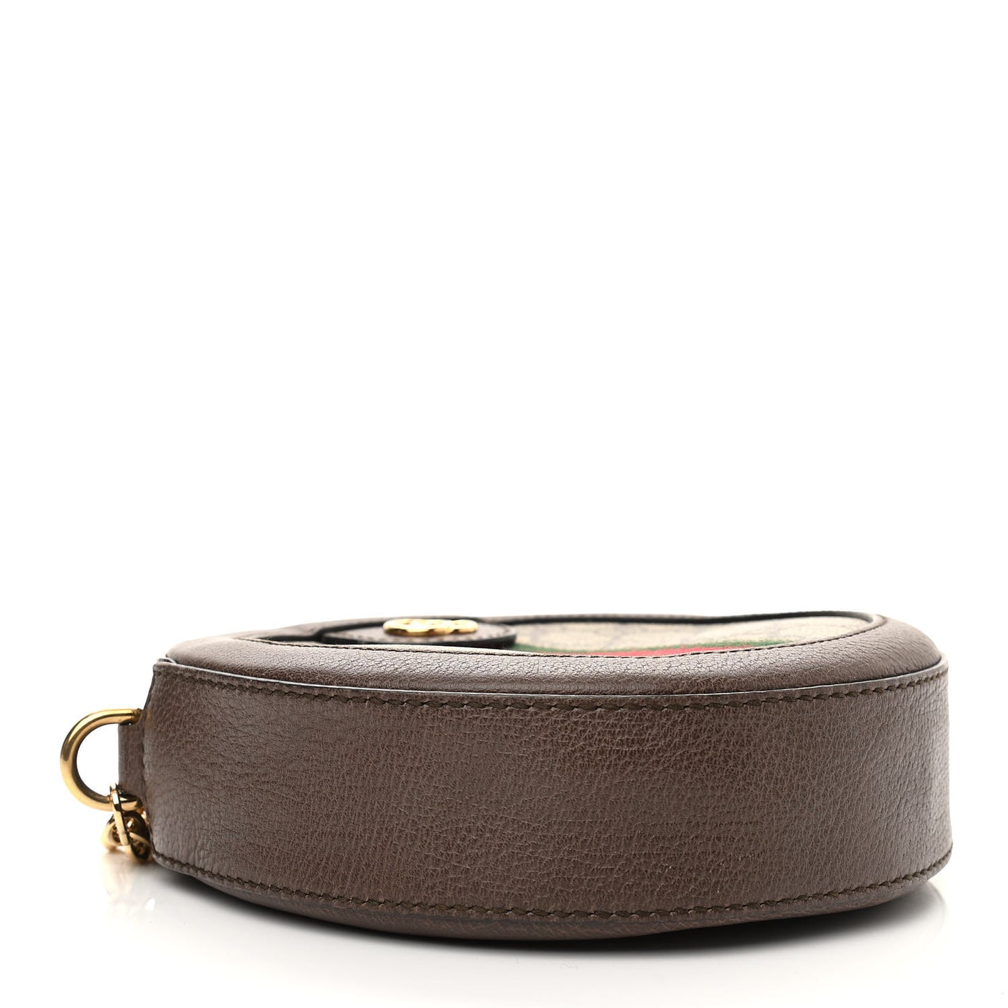 GG Supreme Monogram Web Mini Ophidia Round Shoulder Bag Brown