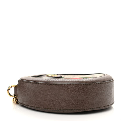 Gucci GG Supreme Monogram Web Mini Ophidia Round Shoulder Bag Brown 4 of 12