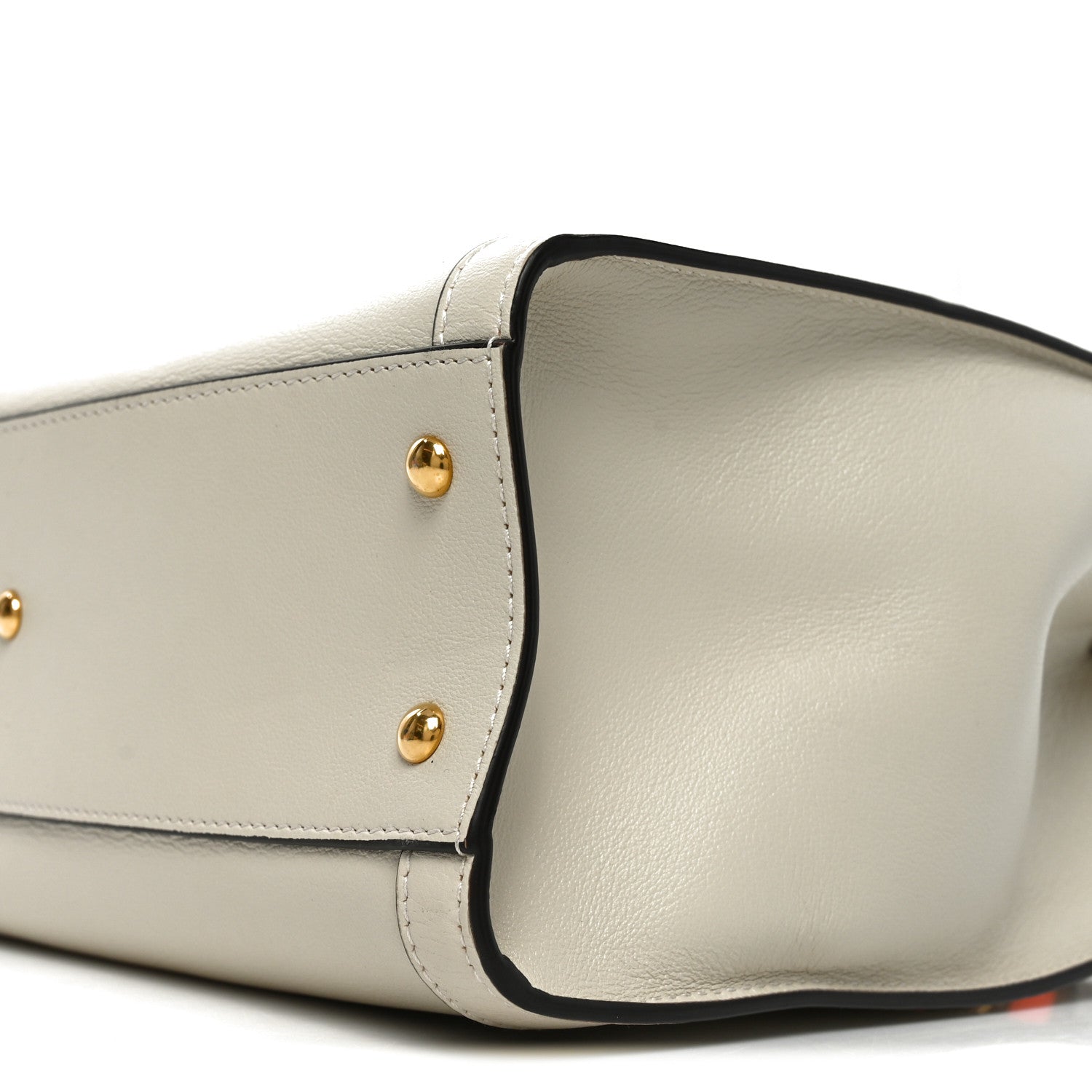 Gucci Wonka Grain Calfskin Small Diana Tote Bag Mystic White Orange Fluo 11 of 11