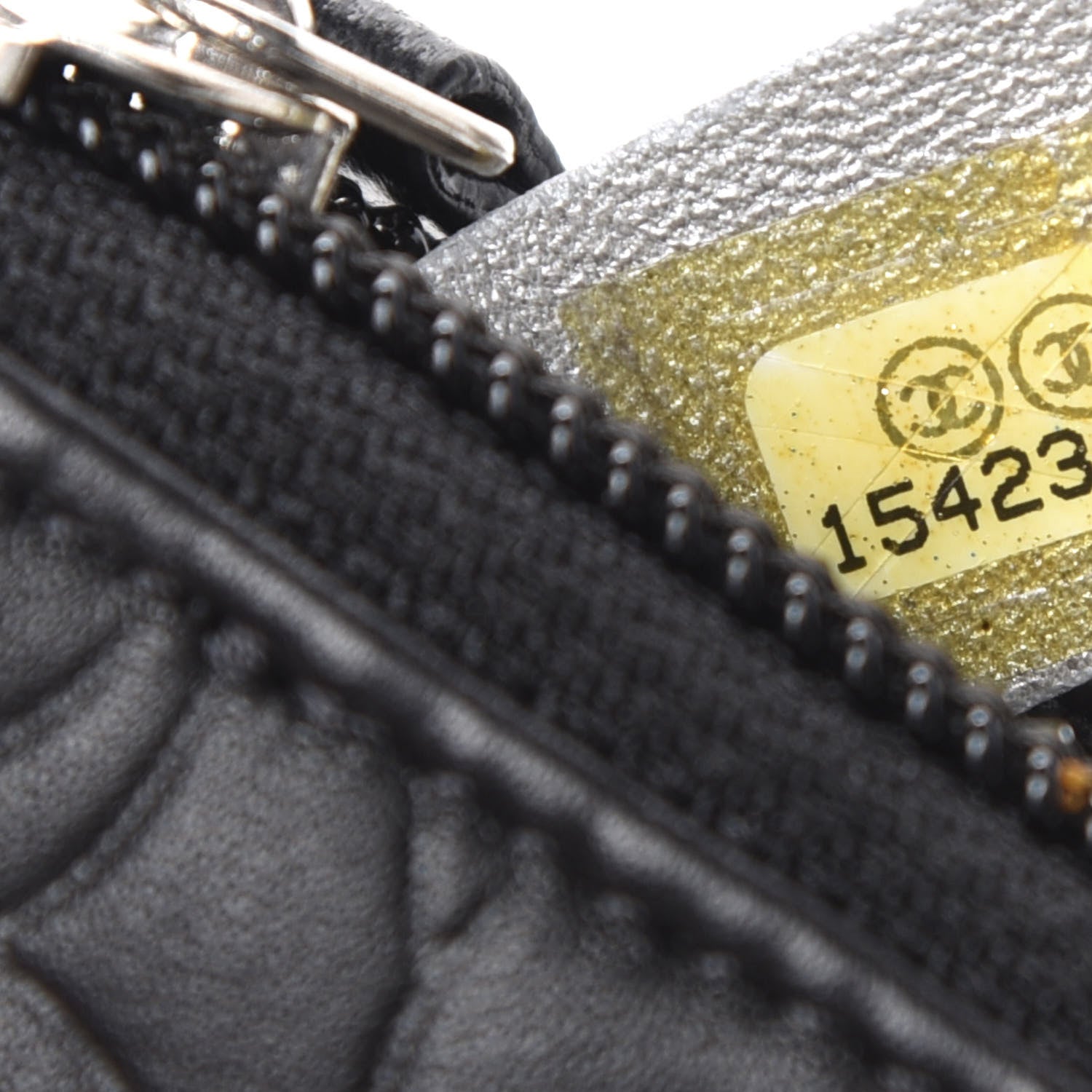 Chanel Lambskin Camellia Embossed Key Holder Case Black 7 of 8