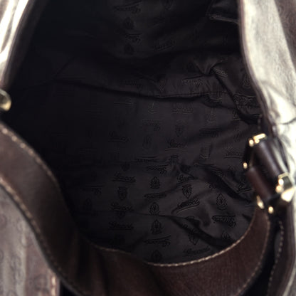 Gucci Guccissima Large New Ladies Web Hobo Dark Brown 5 of 11