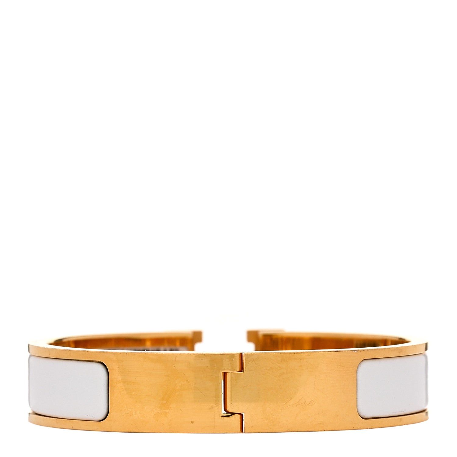 Hermes Enamel Narrow Clic Clac H Bracelet PM White 2 of 4