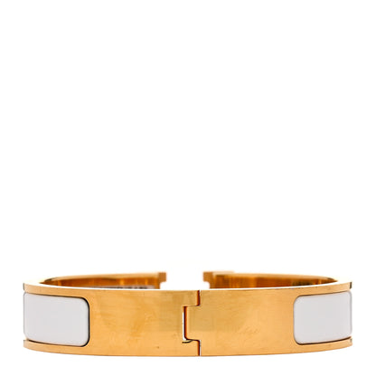 Hermes Enamel Narrow Clic Clac H Bracelet PM White 2 of 4