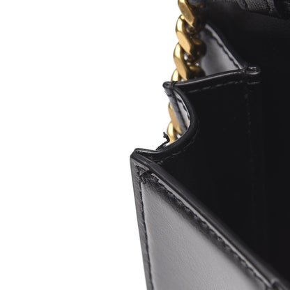 Balenciaga Shiny Box Calfskin Small Hourglass Evening Chain Bag Black 7 of 9