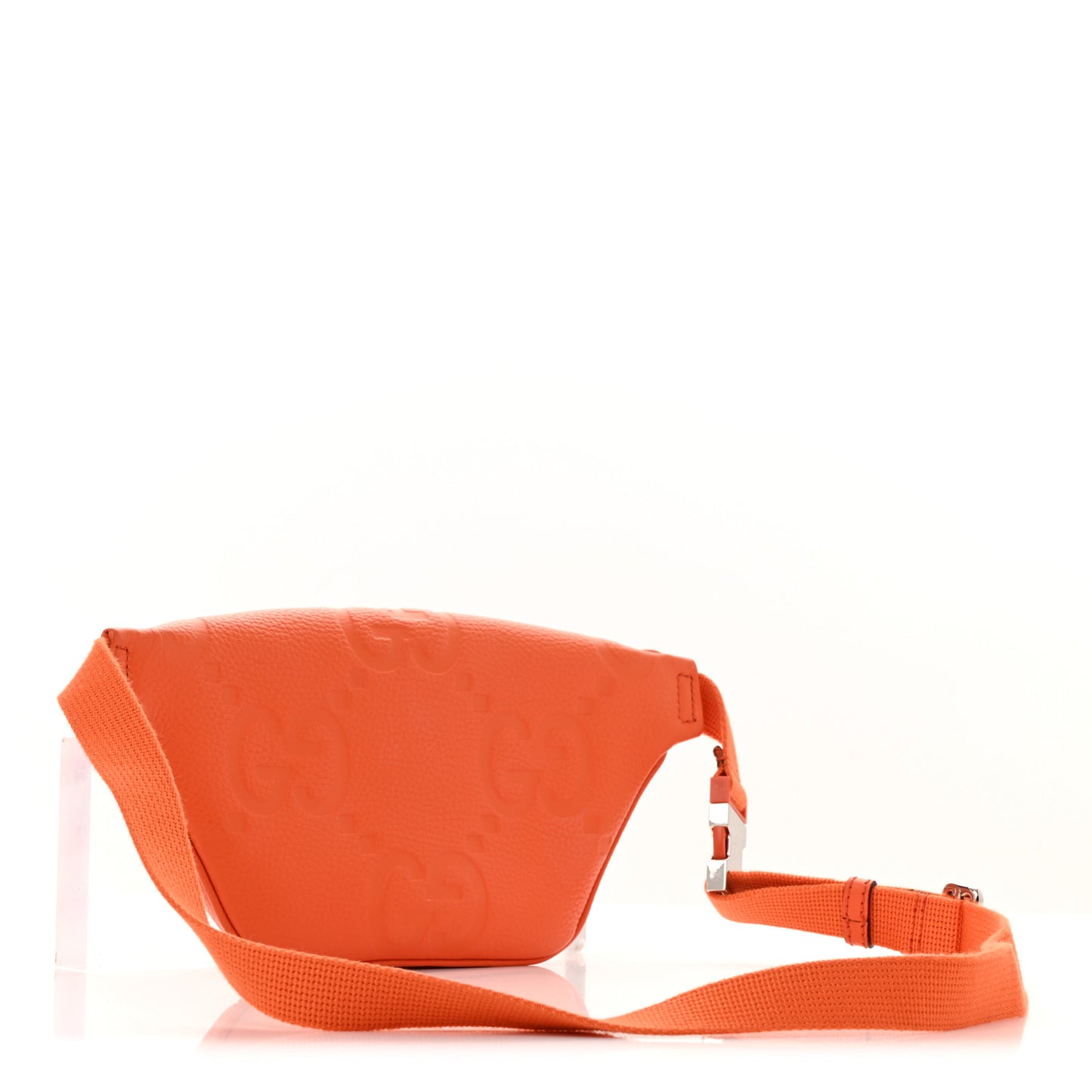 Piuma Calfskin Jumbo GG Embossed Small Belt Bag Good Orange