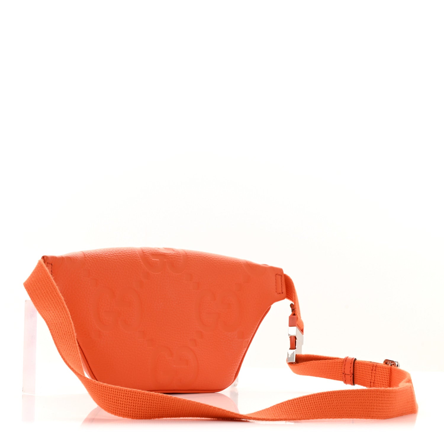 Gucci Piuma Calfskin Jumbo GG Embossed Small Belt Bag Good Orange 3 of 15