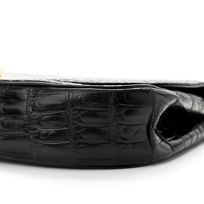 Chanel Shiny Crocodile Evening Flap Black 10 of 10